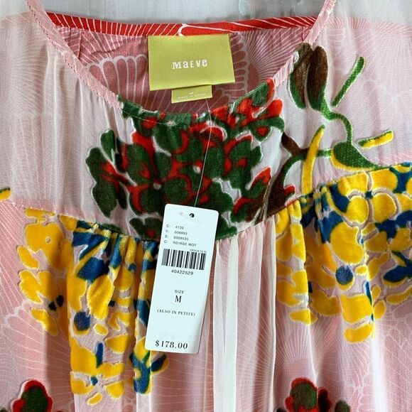 Anthro Maeve Flower Market Burnout Velvet… - Picture 4 of 7